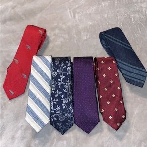 Lot of 10 ties j crew banana republic cremieux